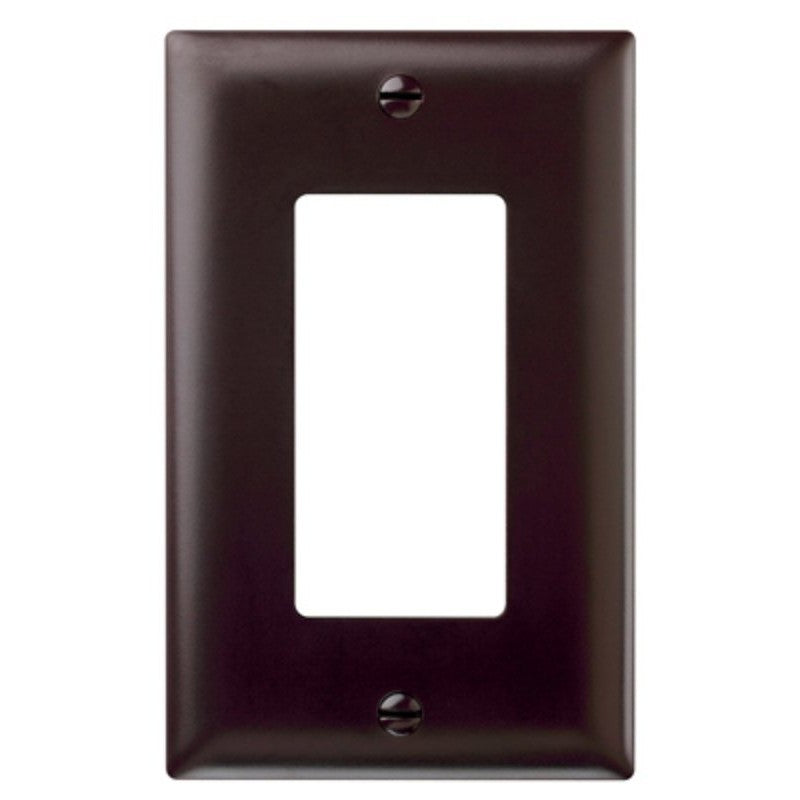 Legrand TP26CC15 Wallplate, 4.687 in L, 2.937 in W, 1 -Gang, Nylon/Thermoplastic, Brown, Matte