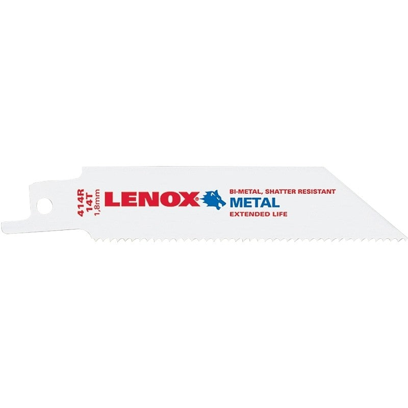 Lenox 20550414R Series Reciprocating Saw Blade, Applicable Materials: Angle Iron, Hard Rubber, Non-Ferrous Metal