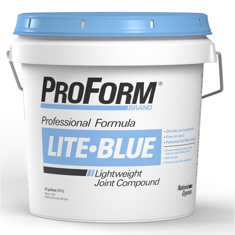 Proform Lite Blue JT0083 Joint Compound, Paste, Gray, 4.5 gal, Pail