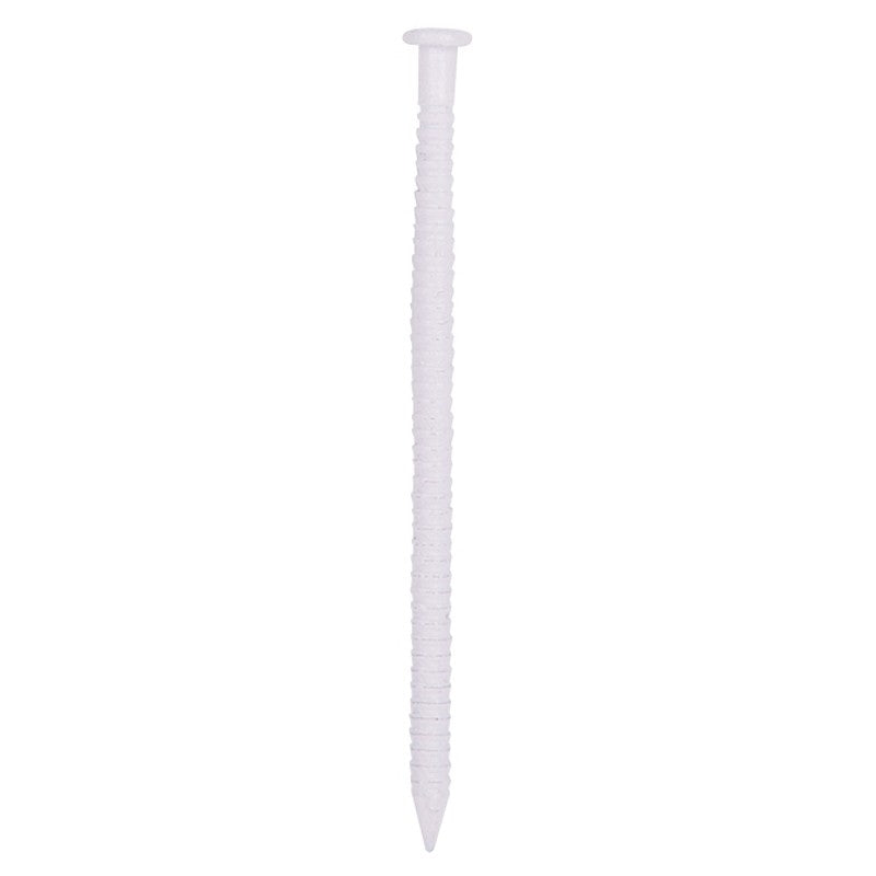ProSource NTP-082-PS Panel Nail, 15D, 1-5/8 in L, Steel, Painted, Flat Head, Ring Shank, White, 171 lb (Pack of 5)