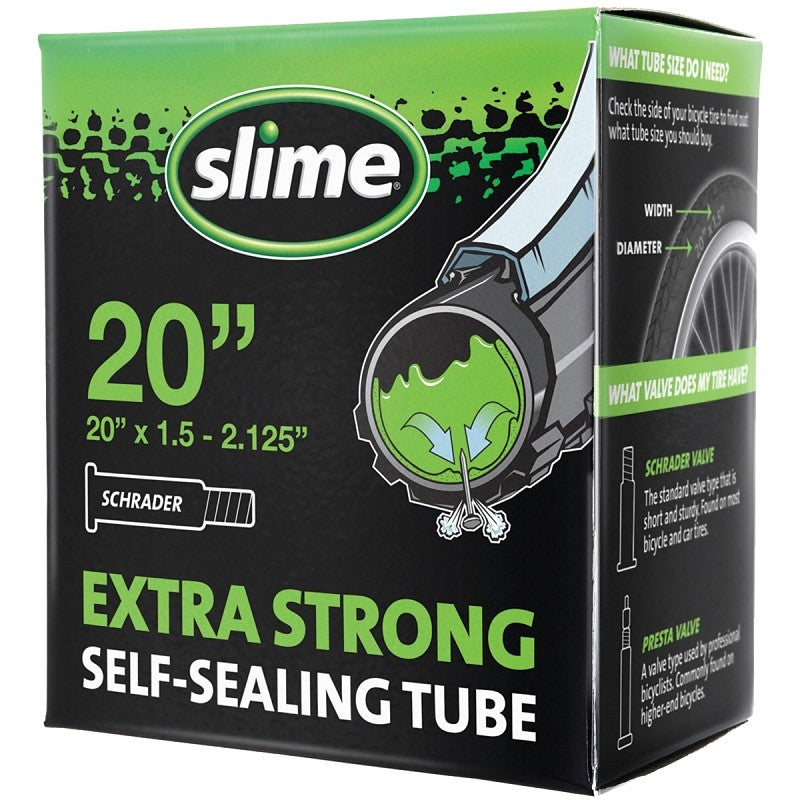 Slime 30049 Bike Tube, 20 x 2-1/8 in Dimensions, Self-Sealing