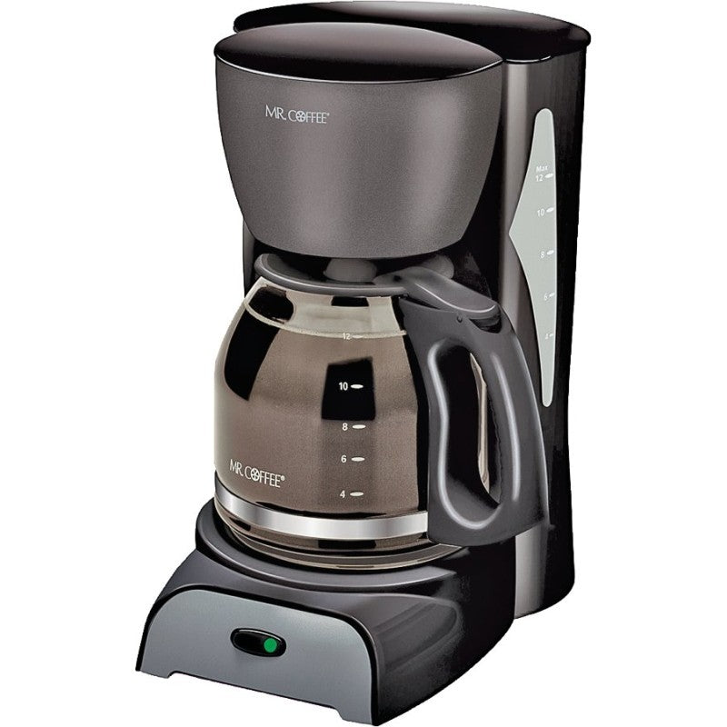 Mr. Coffee SK13-RB Coffee Maker, 11.76 in W, 12.56 in H, 8.43 in D, 12 Cups, 900 W, Black