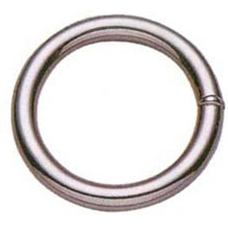 Baron 3-2 Welded Ring, 2 in ID Dia Ring, #3 Chain, Steel, Nickel-Plated (Pack of 10)