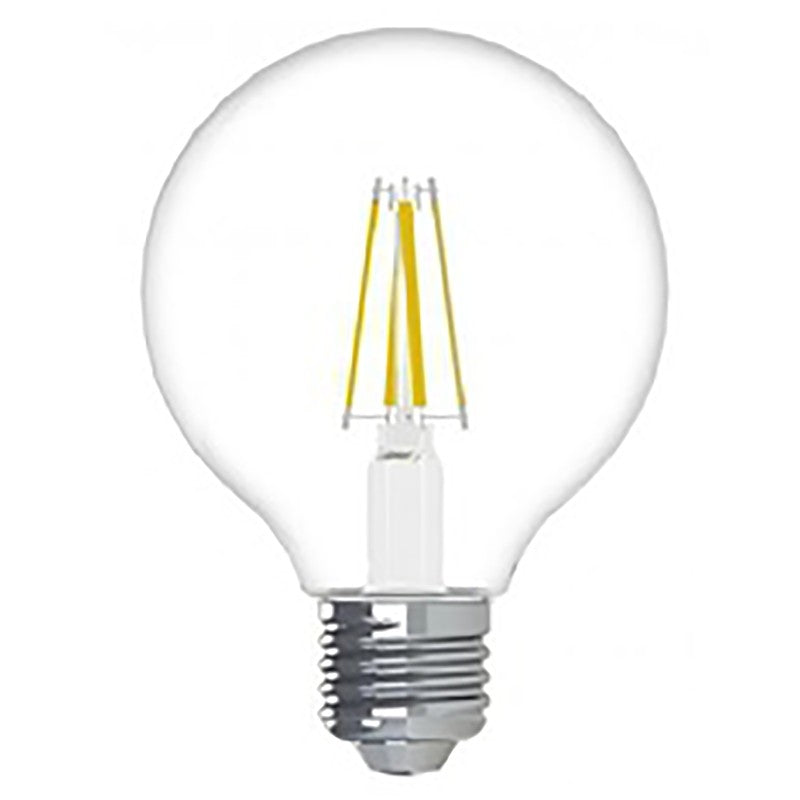 GE Industrial Solutions 23049 LED Bulb, Globe, G25 Lamp, 25 W Equivalent, E26 Lamp Base, Dimmable, Clear