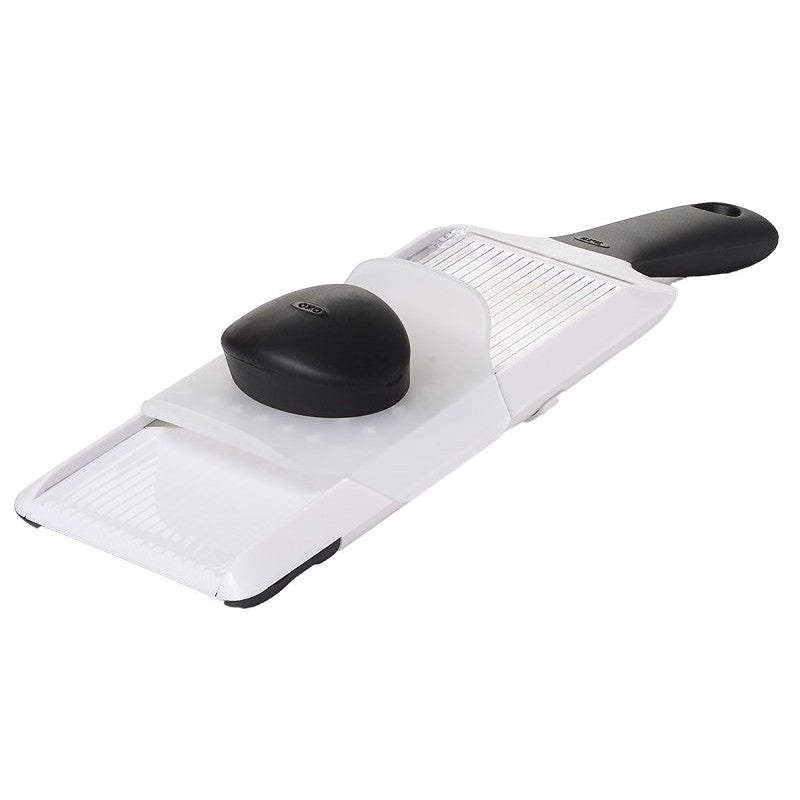 Good Grips 1119100V4 Series Mandoline Slicer, 3-3/4 in L, Stainless Steel Blade, Dishwasher Safe: Yes