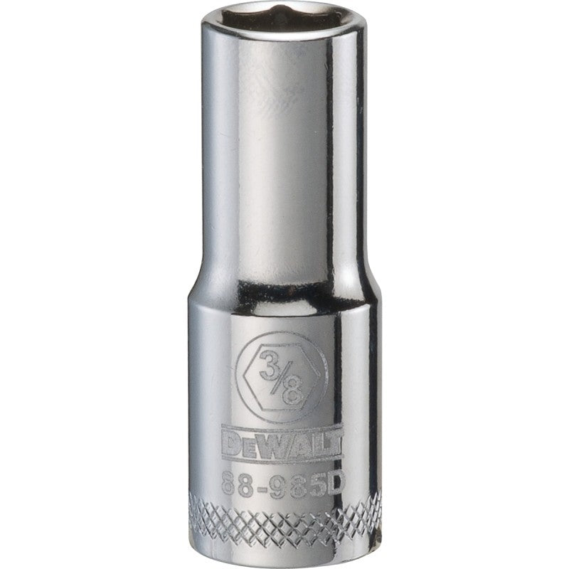 DEWALT DWMT88985OSP Drive Socket, 3/8 in Socket, 3/8 in Drive, 6-Point, Vanadium Steel, Polished Chrome