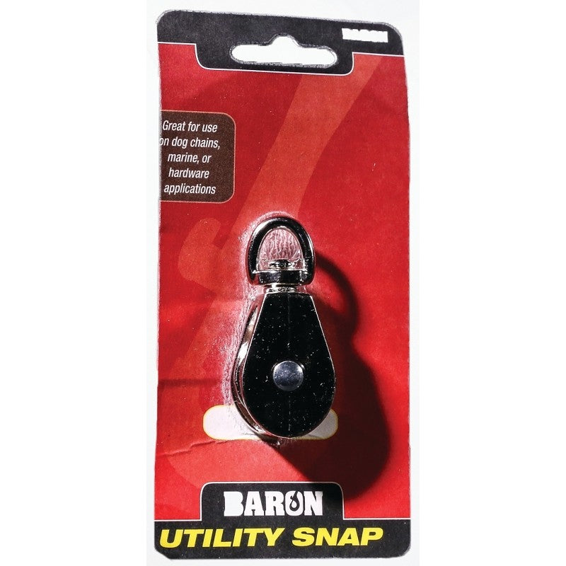 Baron C-0173ZD-1 Rope Pulley, 5/32 in Rope, 1 in Sheave, Cadmium