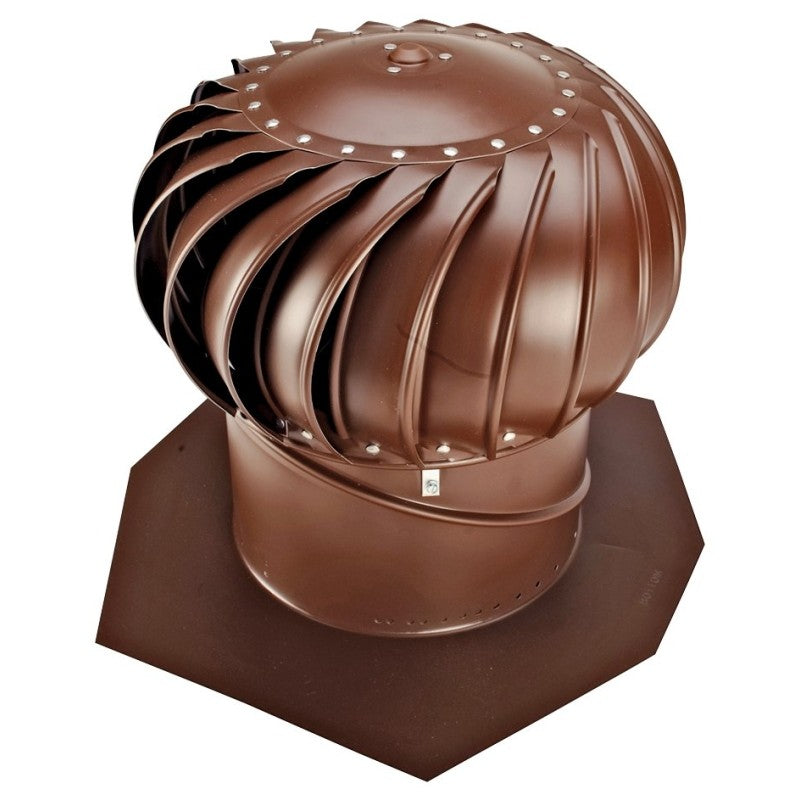 Lomanco Whirlybird BIB12BR Turbine Ventilator, 12 in Dia Throat, Aluminum, Brown