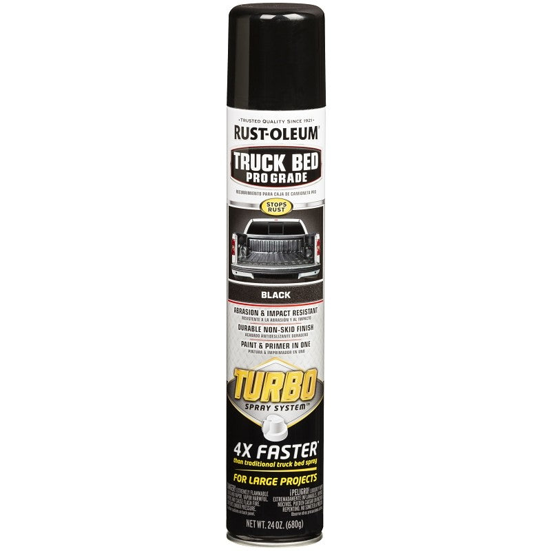 Rust-Oleum 340455 Truck Bed Paint, Flat, Matte, Black, 24 oz (Pack of 6)