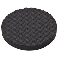 Anti Skid Self Adhesive Grips 1-1/2 Inch Round Black Rubber 8 Pack