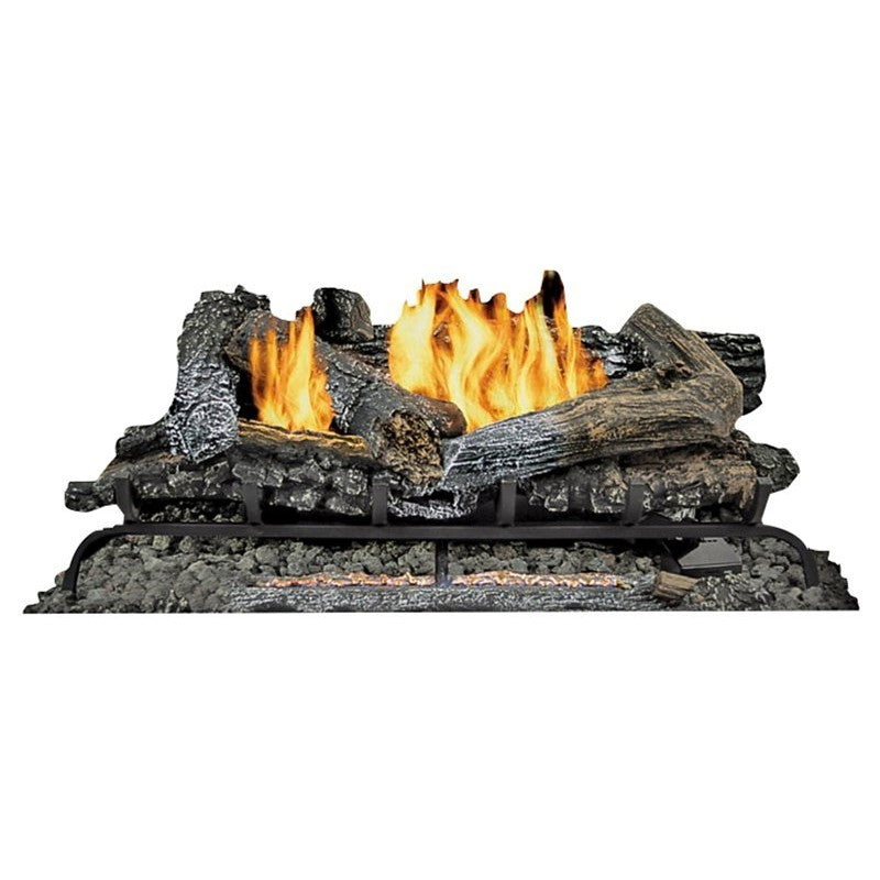 Kozy World GLD2465R Vent-Free Fireplace Log Set with Remote, 13 in L, 24 in W