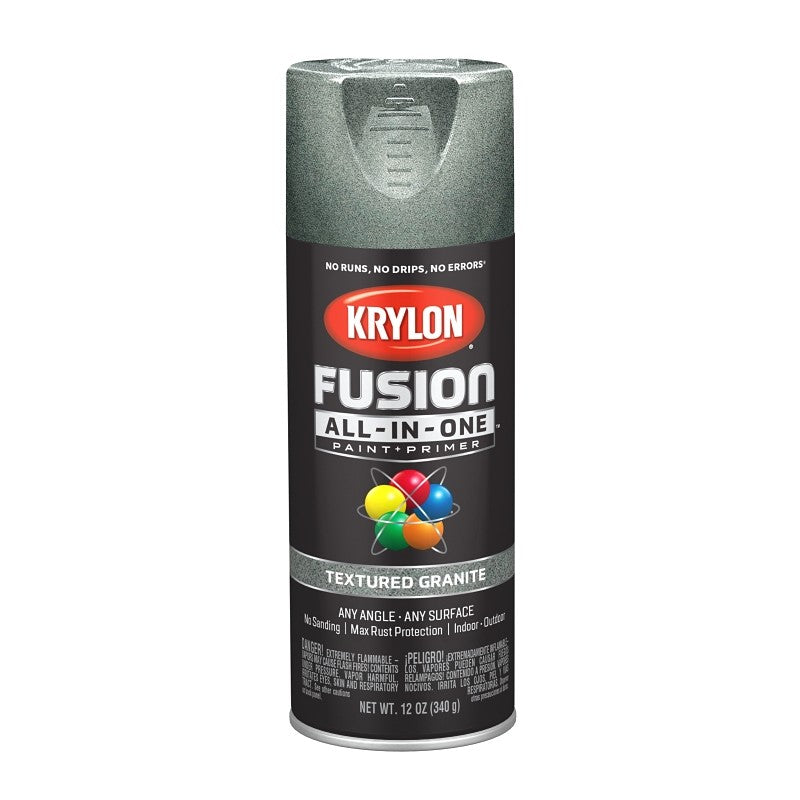 Krylon K02780007 Spray Paint, Textured, Granite, 12 oz, Can