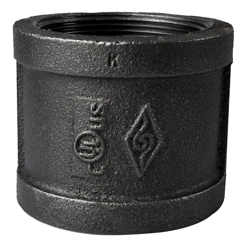 ProSource 21-2B Pipe Coupling, 2 in, Threaded, Steel, SCH 40 Schedule, 300 psi Pressure