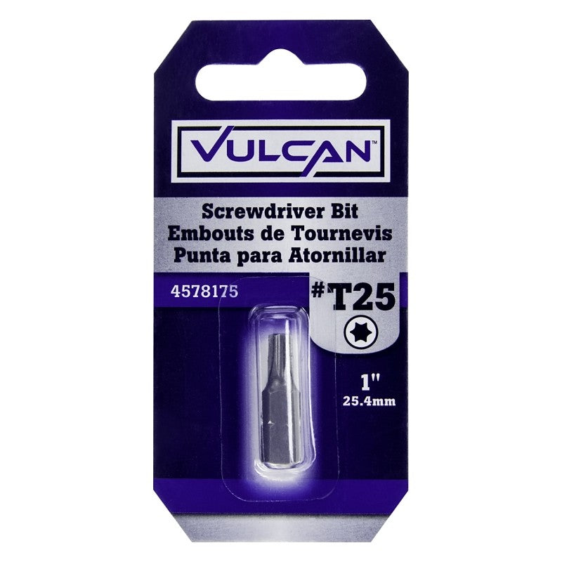 Vulcan 307591OR Screwdriver Bit, Hex Shank, S2 Chrome Molybdenum Steel