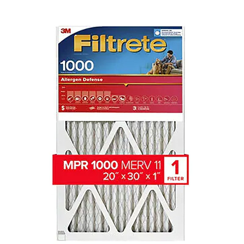 Filtrete 9822DC-6 Air Filter, Washable, 1 in Thick, 30 in L, 20 in W, 11 MERV, 1000 MPR (Pack of 4)