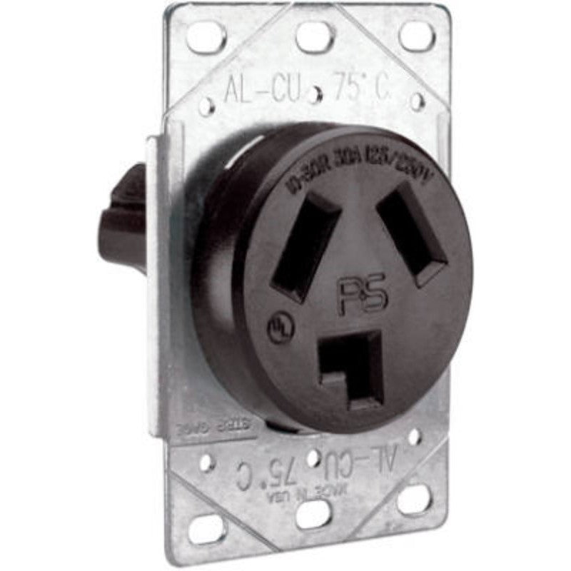 Legrand 3860CC6 Straight Blade Power Outlet Receptacle, Flush Mounting, 3-Pole, 125/250 V, 30 A
