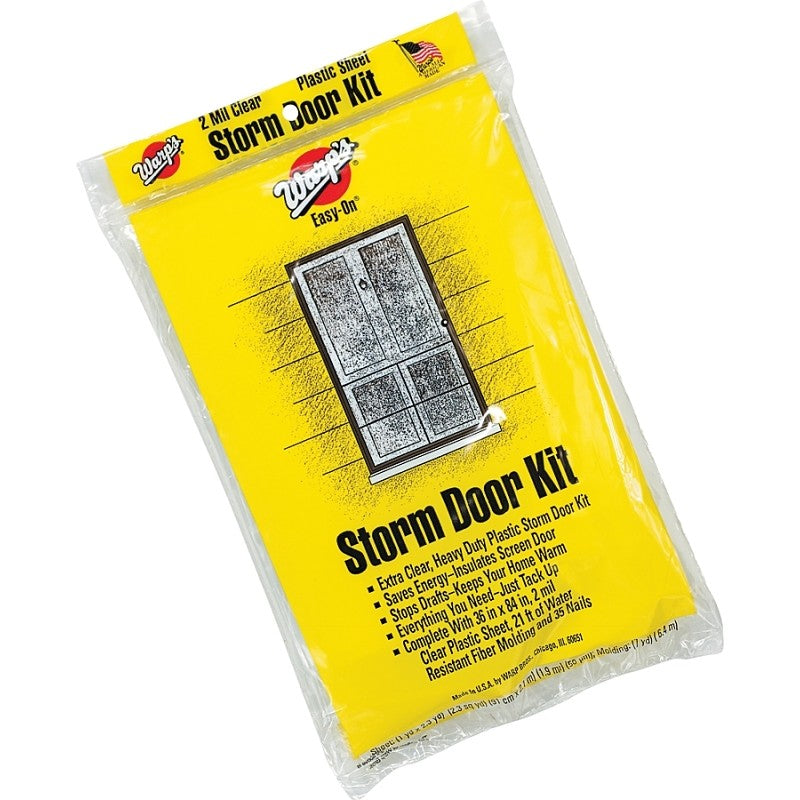 Warp's Easy-On Series ESD-24 Storm Window Kit, 36 in W, 2 mil Thick, 84 in L, Clear (Pack of 24)