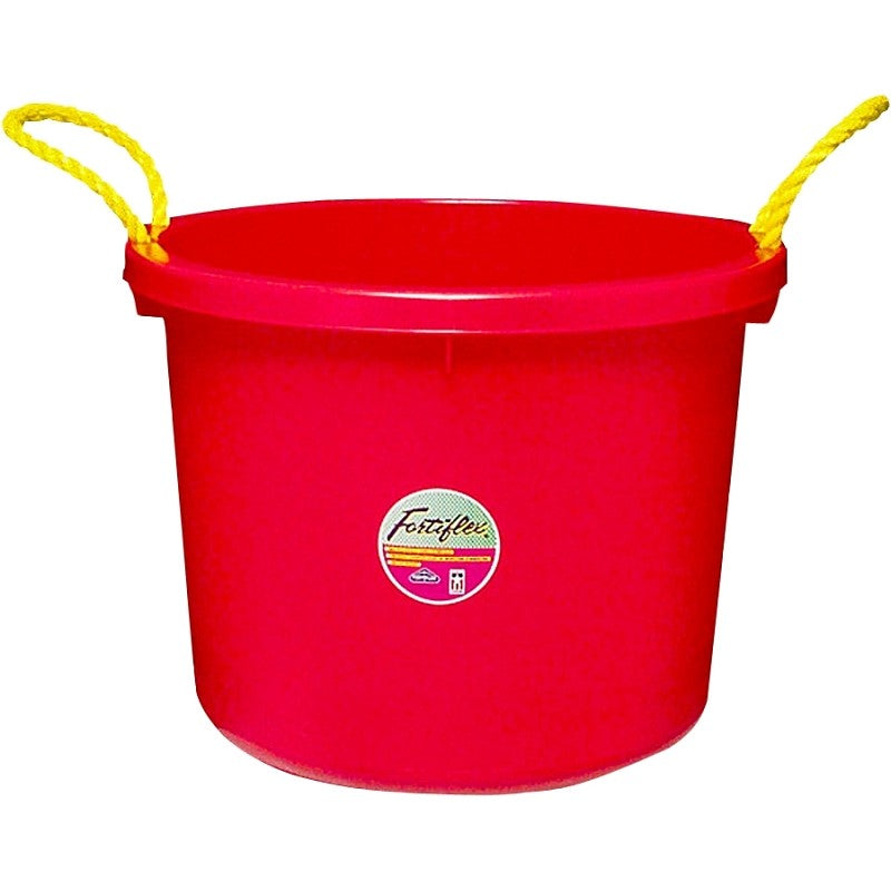 Fortex-Fortiflex MPB-40R Bucket, 40 qt Volume, Fortalloy Rubber, Red