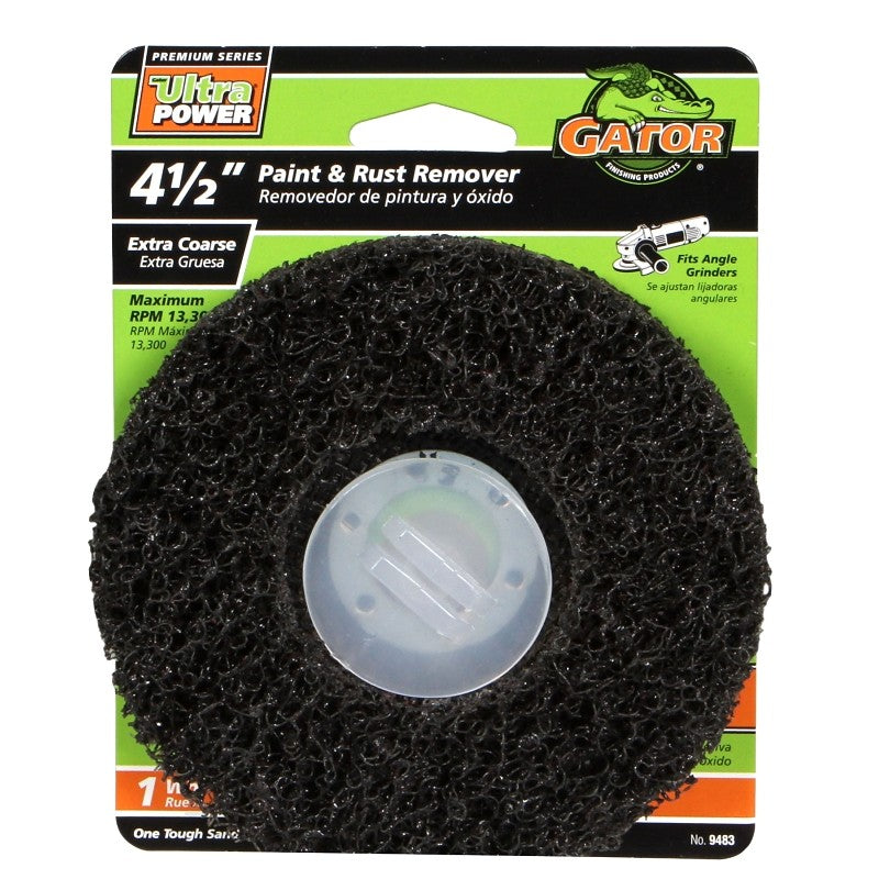Gator 9483 Sanding Disc, 4-1/2 in Dia, 4-1/2 in Arbor, 60 Grit, Coarse, Silicone Carbide Abrasive