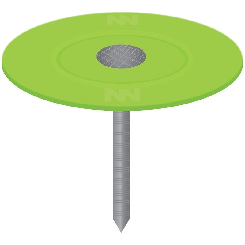 Stinger 0135053 Cap Nail, 1 in L, Flat Head, 12 ga, Plastic/Steel, 2000/BX