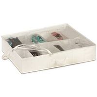 g 12 Compartment Shoe Storag With Zipper And Carrying Handles