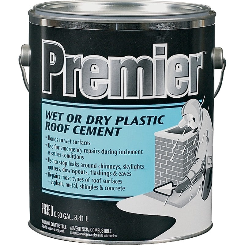 Henry PR350042 Plastic Roof Cement, Black, Paste, 0.9 gal Cartridge (Pack of 4)
