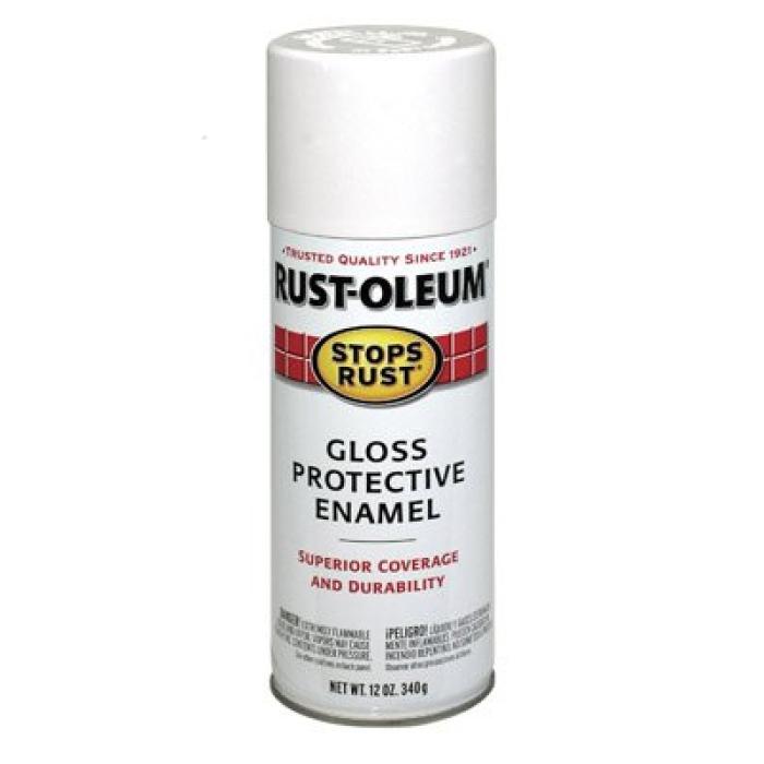 Rust-Oleum 7792830 Rust Preventative Spray Paint, Gloss, White, 12 oz, Can