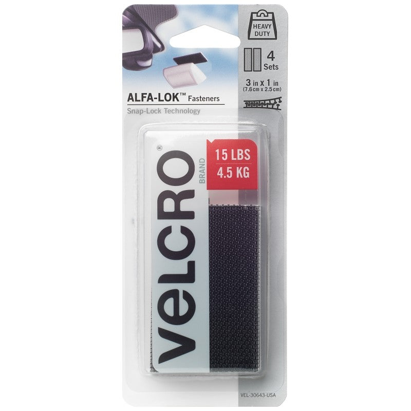 VELCRO Brand VEL-30643-USA Fastening Strip, 3 in L, Plastic