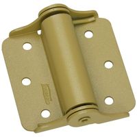 Surface Spring Hinges 3 Inch Baked Enamel Brass Finish 2 Pack