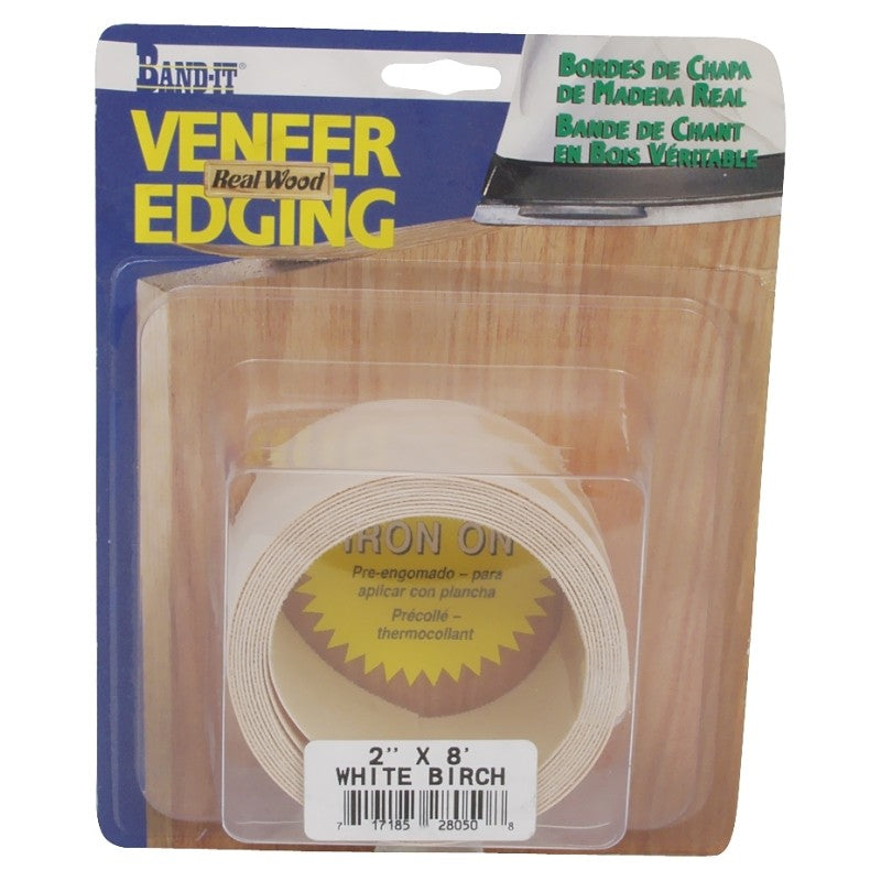 Cloverdale 28050 Edge Banding, 8 ft L Actual, 2 in W Actual, Birch Wood