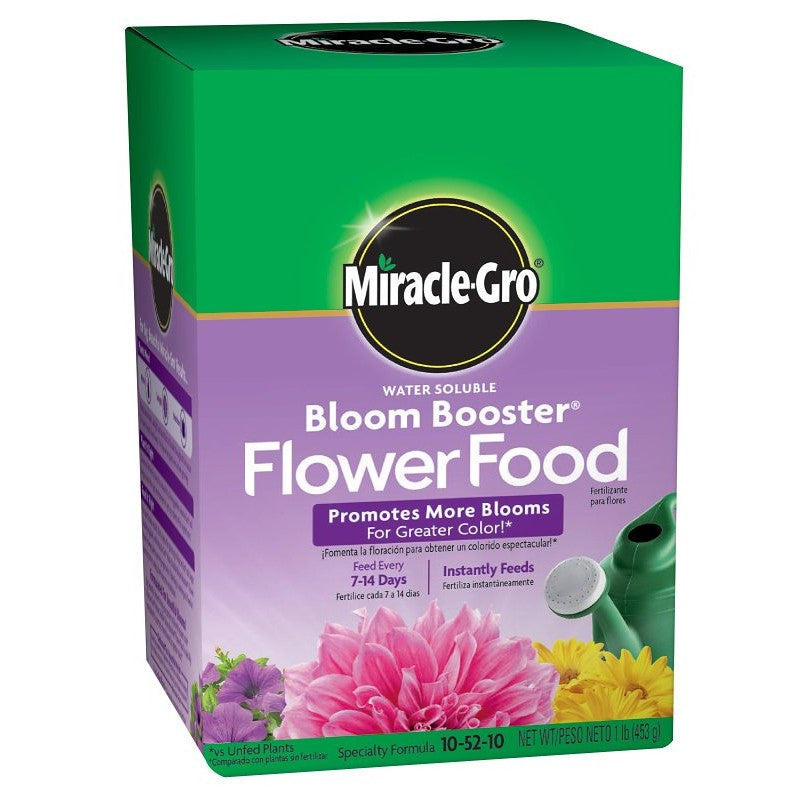 Miracle-Gro Bloom Booster 136001 Flower Food, 1 lb, Solid, 10-52-10 N-P-K Ratio