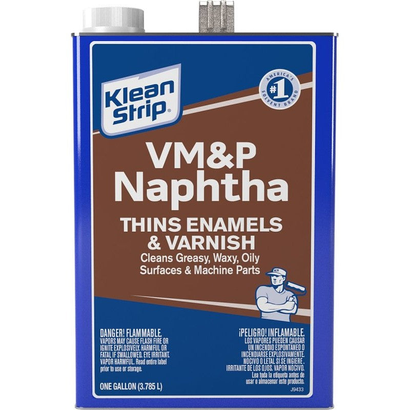 Klean Strip GVM46 Naphtha Thinner, Liquid, Hydrocarbon Solvent, Colorless, 1 gal, Can (Pack of 4)