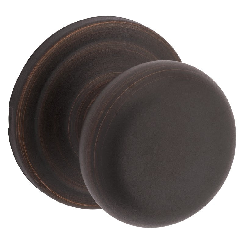 Kwikset 720J 11PCP6AL Passage Knob, Juno, Mushroom, 2-5/8 in H x 2-5/8 in W Dimensions, Zinc, Venetian Bronze