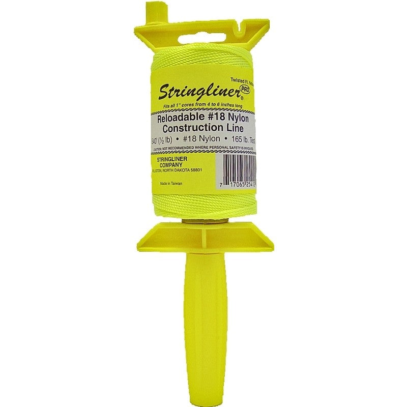Stringliner 25412 Line Reel, 540 ft L Line, Fluorescent Yellow Line