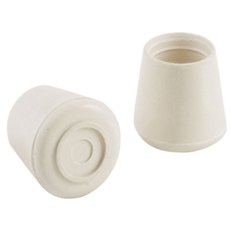 Shepherd Hardware 9120 Furniture Leg Tip, Round, Rubber, 7/8 in Dia, Off-White (Pack of 6)