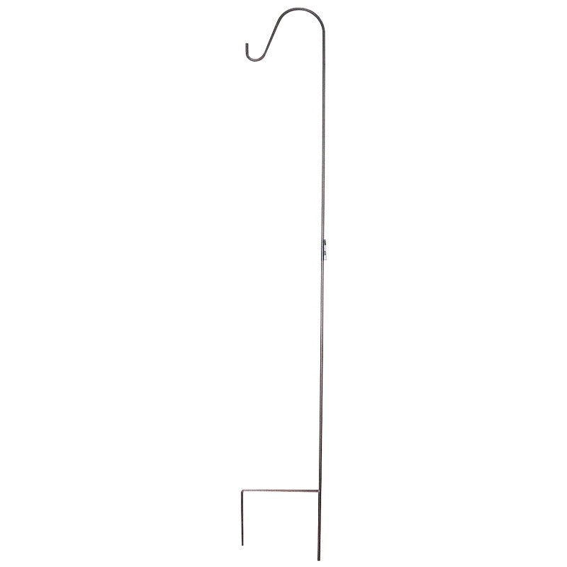 Landscapers Select GB-3090-1 Shepherd Hook, 12 in L, 84 in H, Steel, Hammertone Bronze, Matte, Hanging Mounting