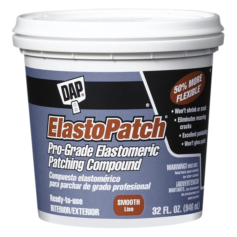 DAP 12278 Spackling Compound, Latex, Oil Base, White, 1 qt Tub