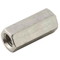 Threaded Rod Coupler 7/16 Inch 20 TPI Zinc Plated Steel