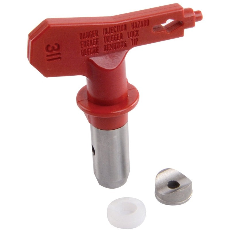 Titan 662-311 Paint Sprayer Tip, 6 to 8 in W Fan, Red, 0.011 in Tip, Tungsten Carbide