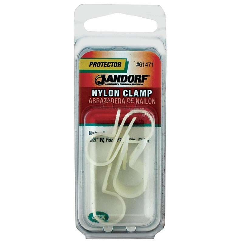 Jandorf 61471 Cable Clamp, 7/16 in Max Bundle Dia, 3/8 in W, Nylon, Natural