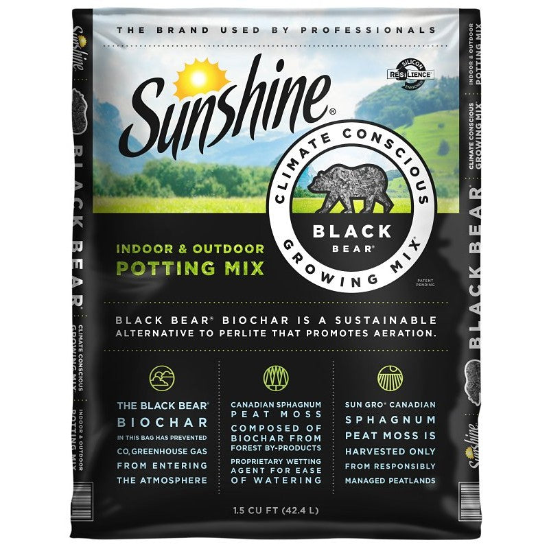 Sunshine Black Bear 132115.CFL001.5P Potting Mixture, 1.5 cu-ft Bag