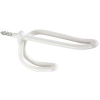 Wire Coat And Hat Hooks White Vinyl Coated 2 Pack