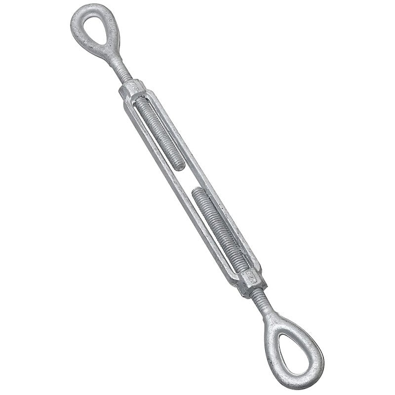 National Hardware 3270BC Series N177-394 Turnbuckle, 1040 lb Working Load, 3/8 in Thread, Eye, Eye, 6 in L Take-Up