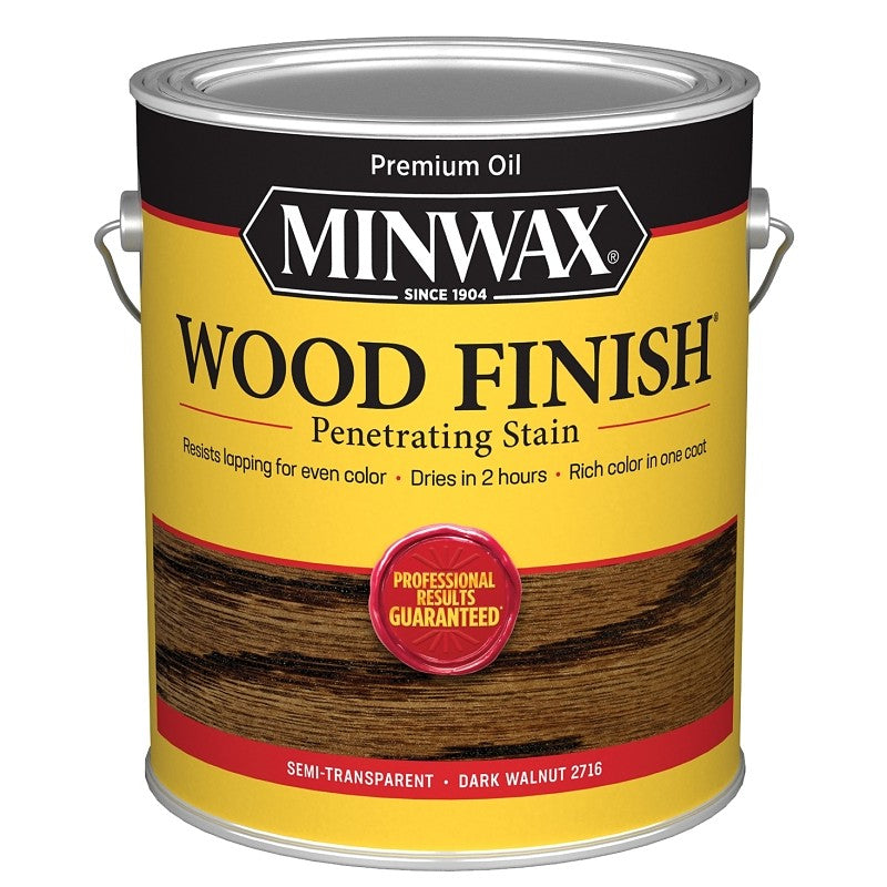 Minwax 71012000 Wood Stain, Oil Base, Dark Walnut, Liquid, 1 gal, Can (Pack of 2)