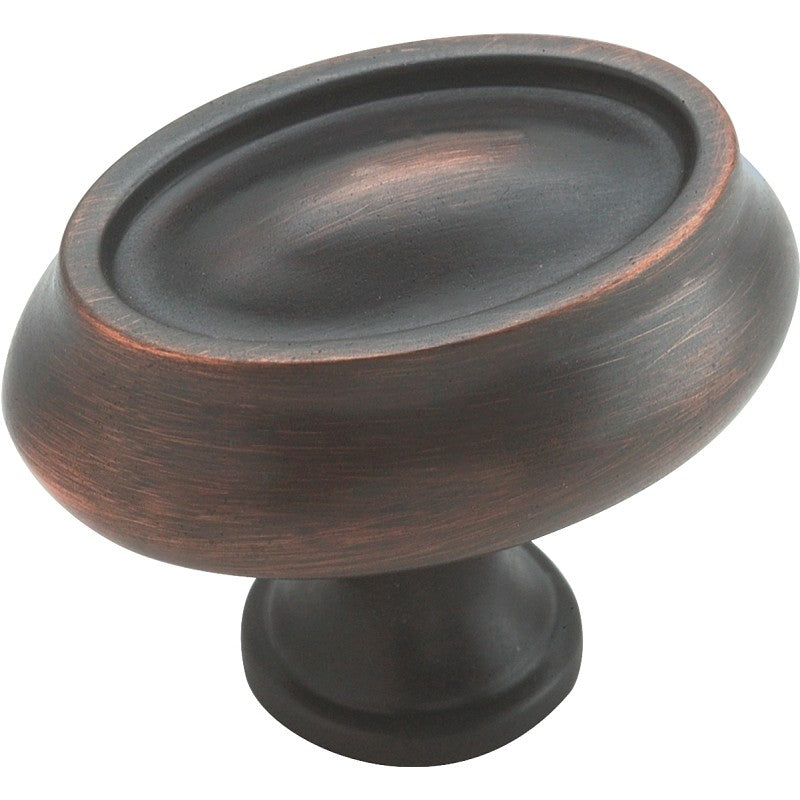 Amerock BP26127ORB Cabinet Knob, 1-3/16 in Projection, Traditional, Zinc, Oil-Rubbed Bronze
