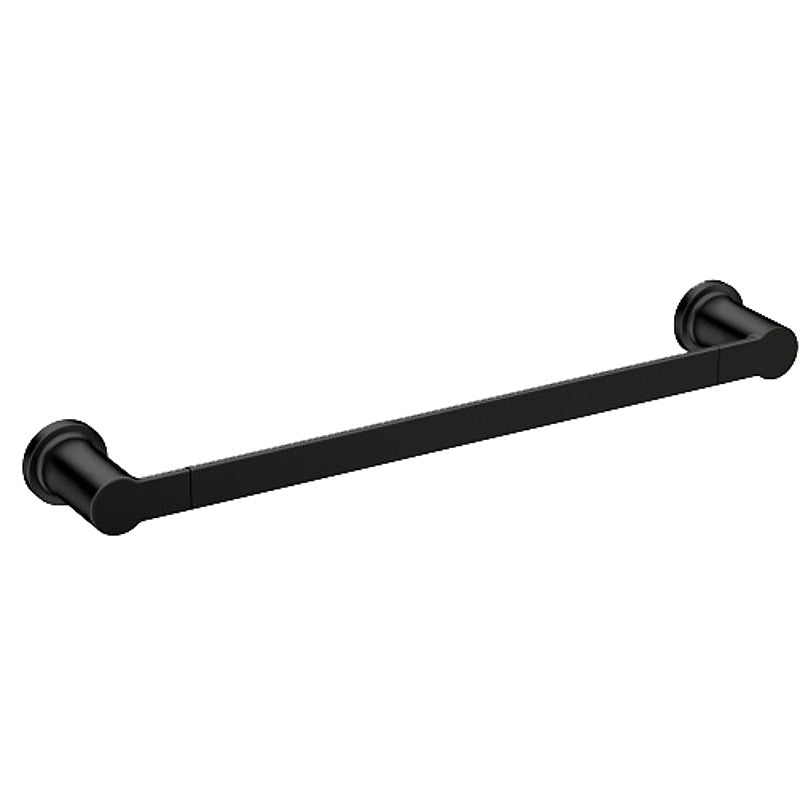 Moen RINZA Series Y1118BL Towel Bar, 18 in L Rod, Zinc, Matte, Wall Mounting