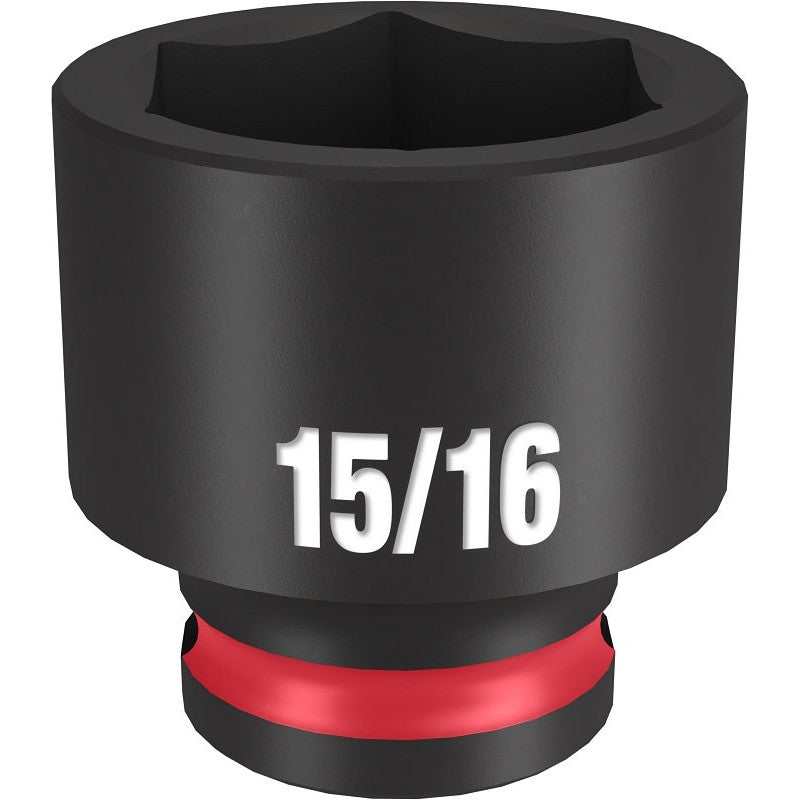 Milwaukee SHOCKWAVE Impact Duty Series 49-66-6113 Shallow Impact Socket, 15/16 in Socket, 3/8 in Drive, Square Drive