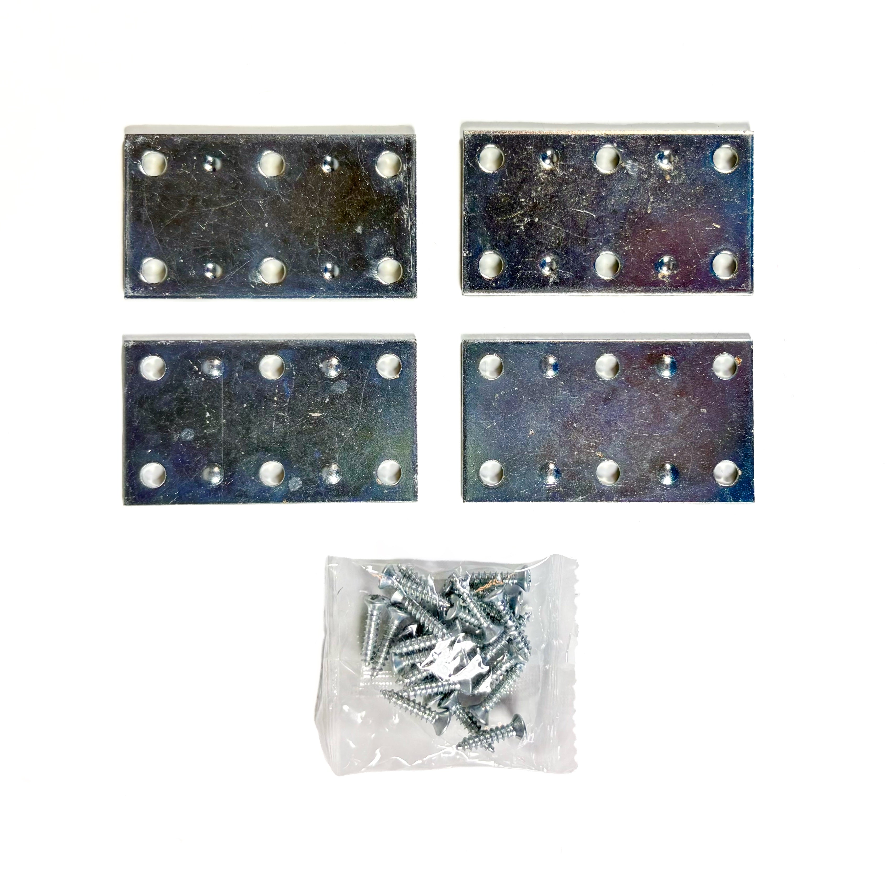 Wide Mending Plate Brace 2-1/2 By 1-3/8 By 0.07 Inch Zinc Plated Steel 4 Pack (POS)