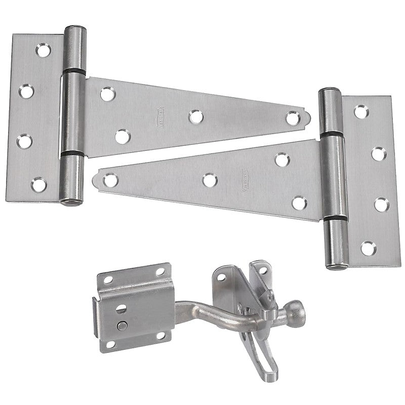 National Hardware DPV875 Series N343-434 Gate Kit, Stainless Steel, Silver, Stainless Steel, 3-Piece