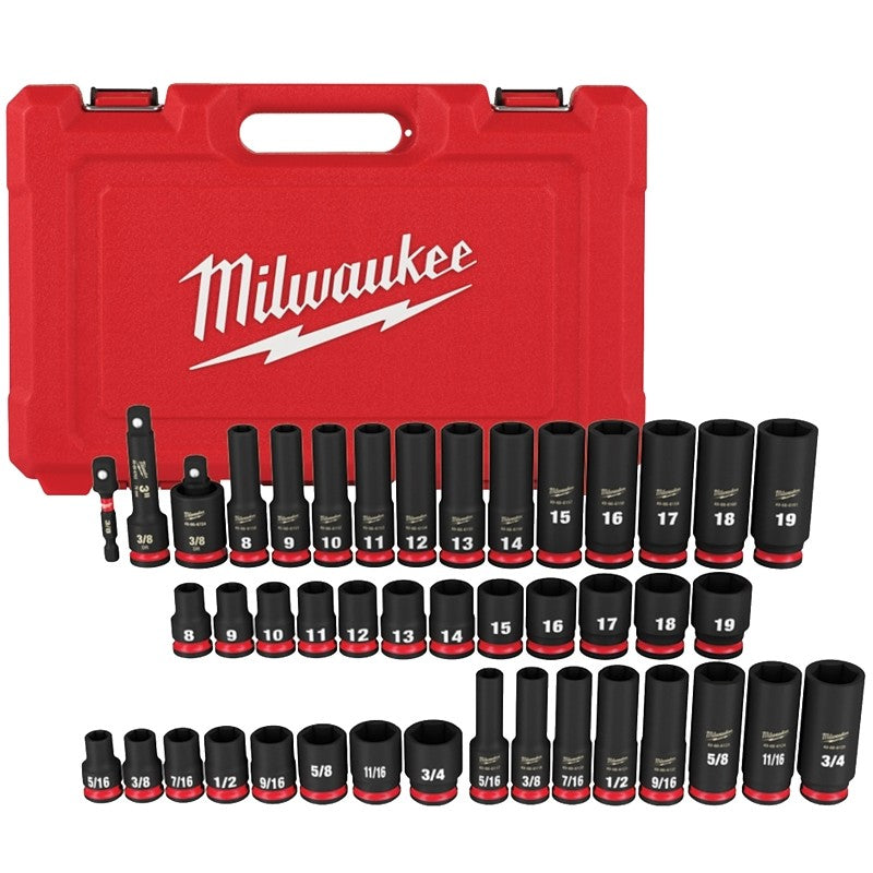 Milwaukee SHOCKWAVE Impact Duty Series 49-66-7009 Socket Set, Includes: (1) Universal Joint and Storage Case